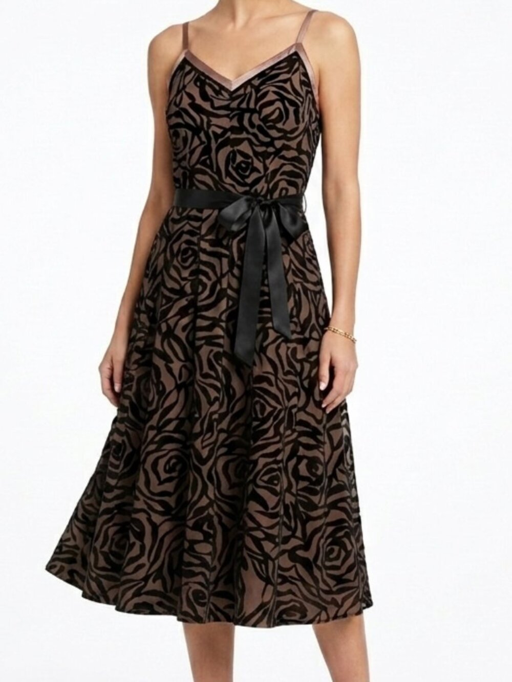 Jacob Silk Blend Organza Strappy Floral Sundress- Sz. 1/2